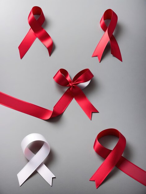 image of a red ribbon with the theme of World Blood Donor Day