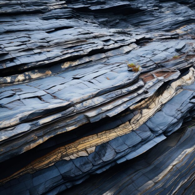 An image of a rock formation that is made of black and white rocks