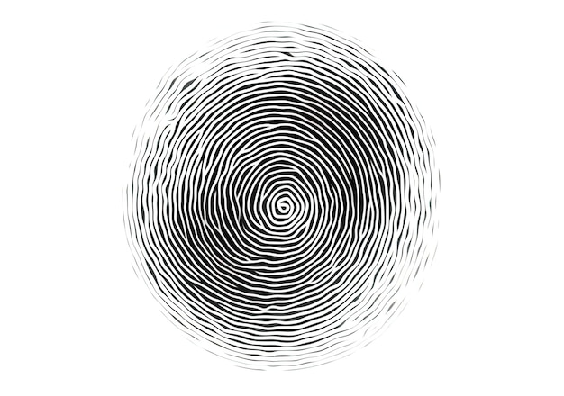 an image of a round fingerprint on a white background