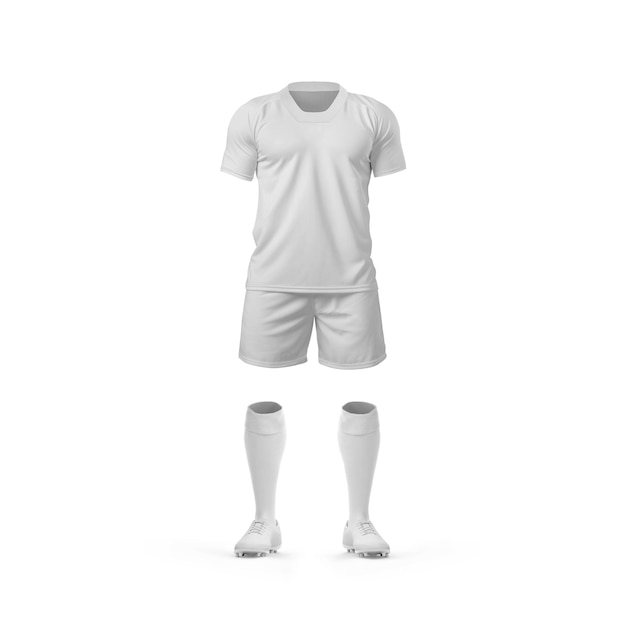 Photo an image of a rugby player uniform with a u collar isolated on a white background