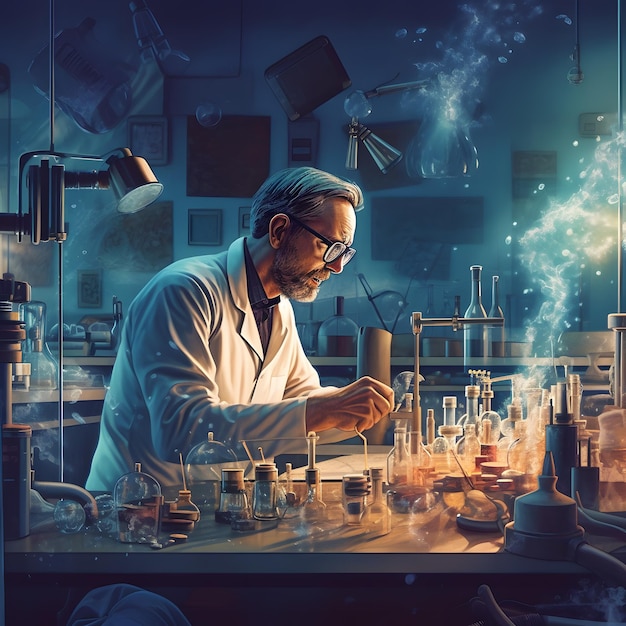 An image of a scientist in a laboratory