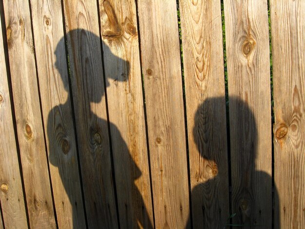 Image of shadow of the amicable boy and the girl