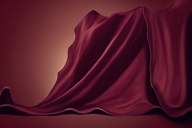 An image of a sheet of maroon cloth that has been transformed into a backdrop texture