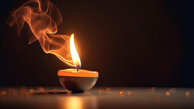 image of a shining candle on a plain background