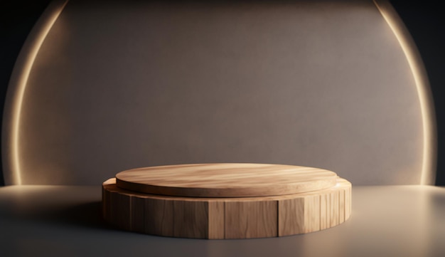 Image showcases a beautifully illustrated wooden pedestal capturing its organic form