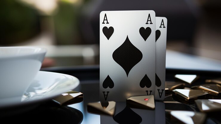 Photo the image showcases a contemporary deck of playing cards