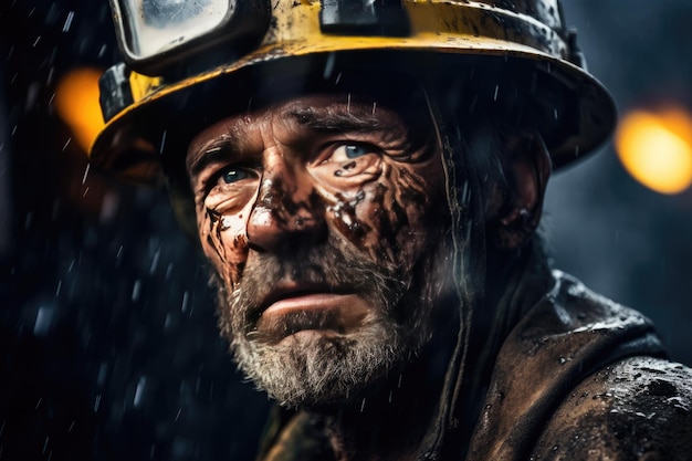 The image showcases a miner in a mining environment highlighting the challenging and