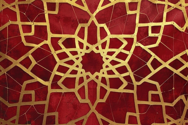 Photo image showcasing intricate islamic geometrical patterns for ramadan