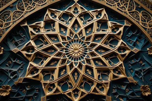 image showcasing intricate Islamic geometrical patterns for Ramadan