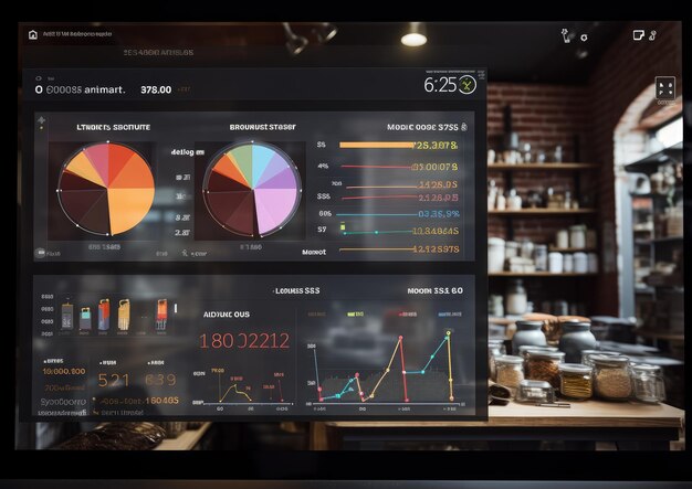 Photo an image showcasing a retail analytics dashboard powered by ai displaying realtime customer data