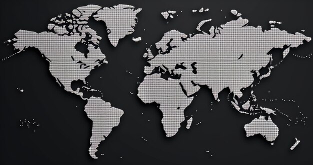 Photo image showing a world map in dots