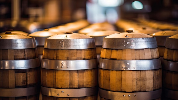 Image of a stack of beer barrels