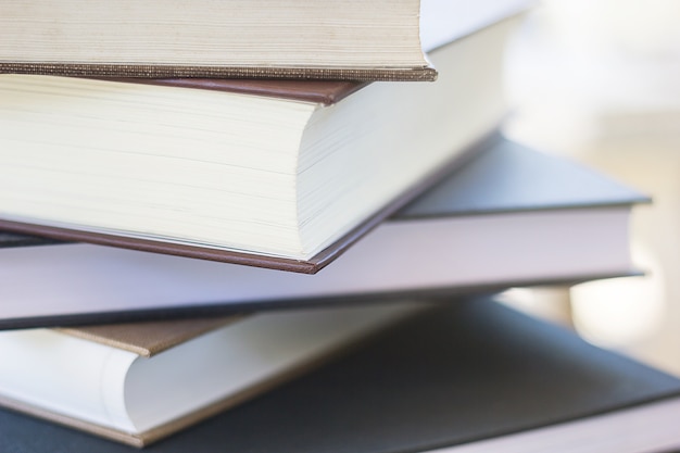 image of a stack of books with retro vintage warm 