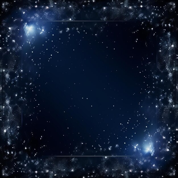 an image of a starry background with a square frame