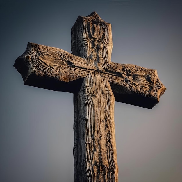 Photo image of symbol of faith and sacrifice the cross