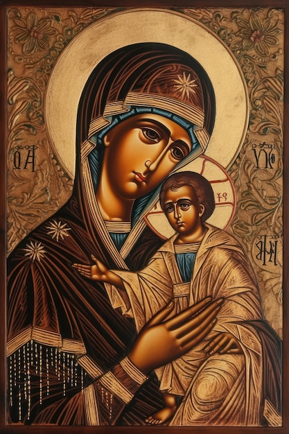 Image of the Virgin Mary with the baby Jesus in her arms