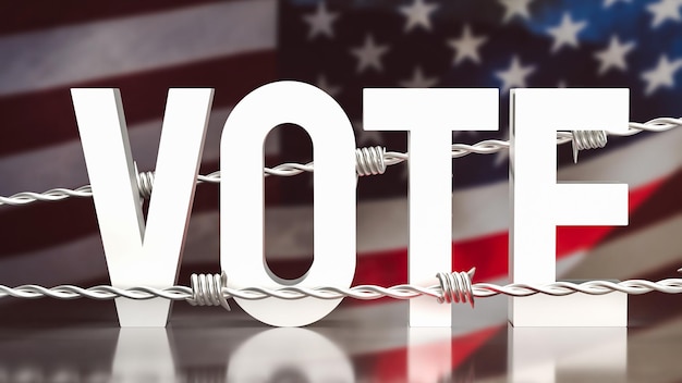 Photo the image for voting in the united states 3d rendering