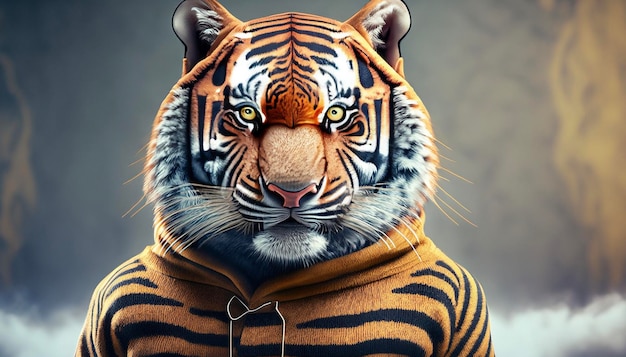 Photo image of a welldressed tiger