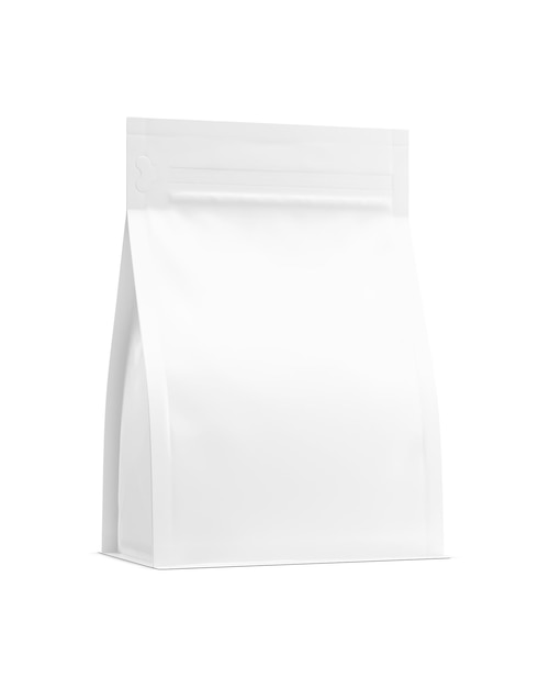 Photo an image of a white bag isolated on a white background