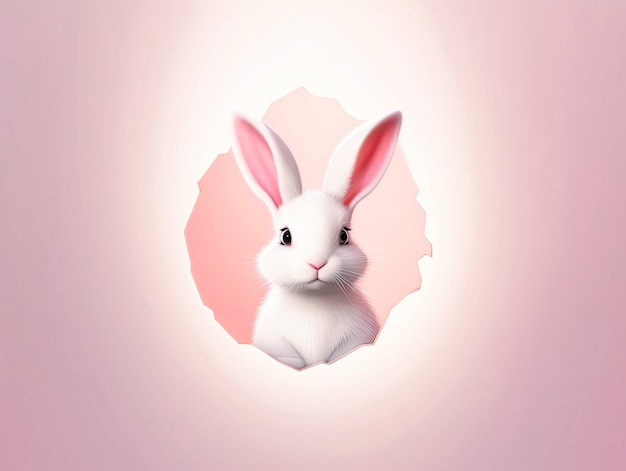 Photo image of a white bunny