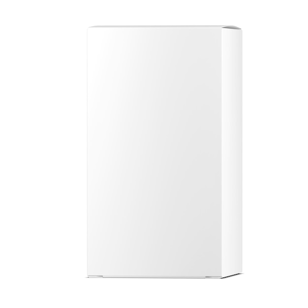 a image of a white cardboard box isolated on a white background