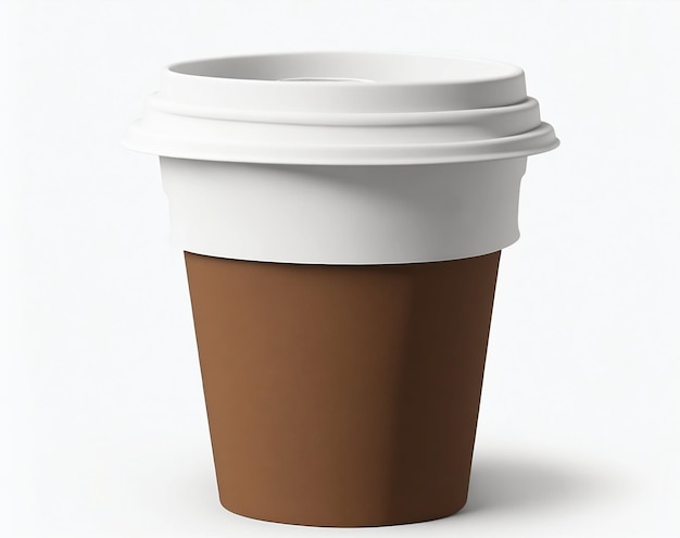 Image of a white coffee cup with a white background AI generated