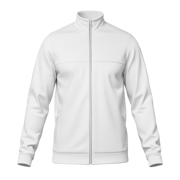 an image of a white jacket isolated on a white background