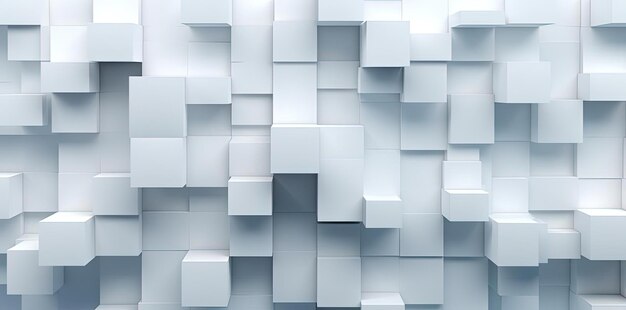 Photo an image of white wallpaper with square shapes in the style of rendered in cinema4d