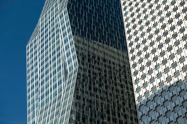 Image of the windows office building in la defense area paris\
france