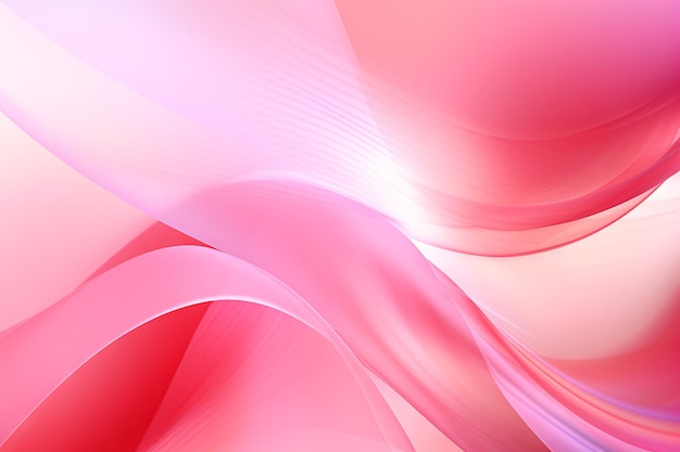 Image with an interplay of vibrant light pink colors and abstract curves forming a dynamic and eye catching background generative ai