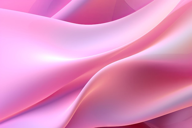 image with an interplay of vibrant light pink colors and abstract curves forming a dynamic and eye catching background generative ai