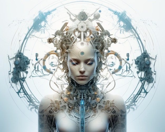 an image of a woman in a futuristic setting