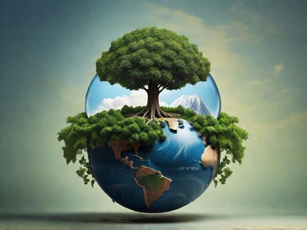 Изображение концепции Всемирного дня окружающей среды