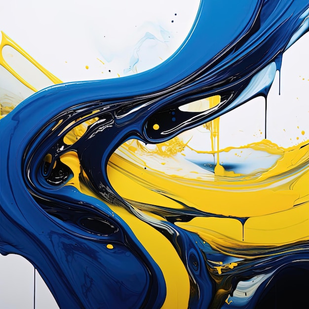 a image of yellow blue and gold liquid