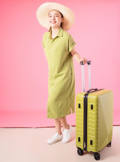 Image of young Asian woman tourist