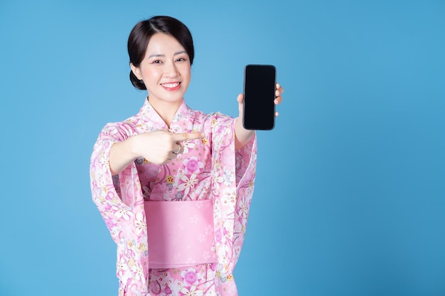 Image of young Japanese woman wearing kimono