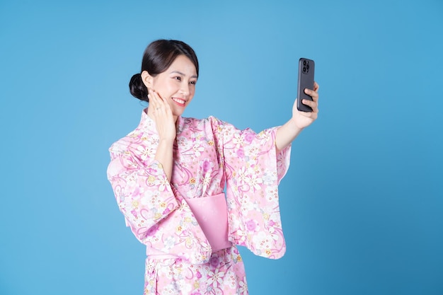 Image of young Japanese woman wearing kimono