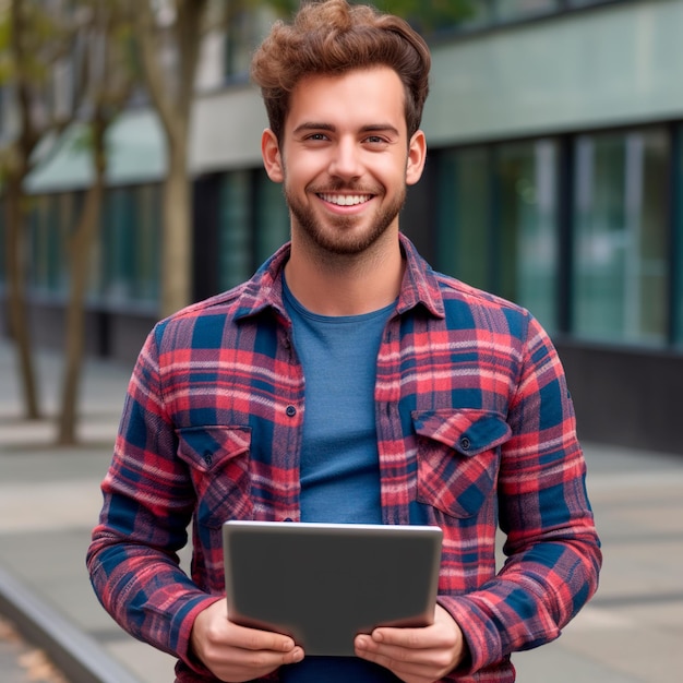 image of a young man working on the computer