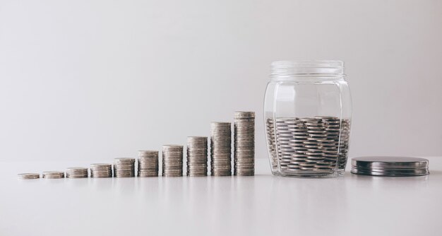 Images of growth stacking coins