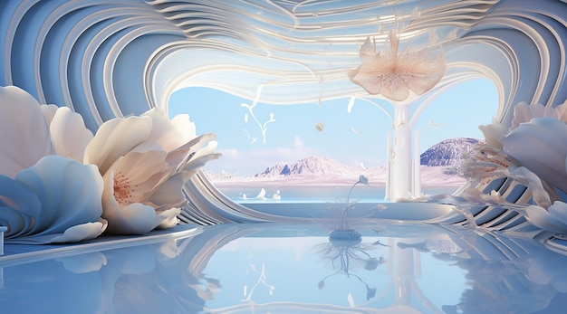 Images of an Imaginary Room and Shell in 3D The Scene