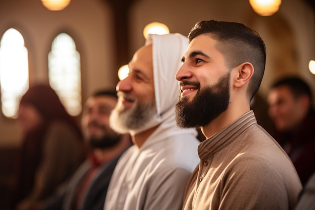 Foto immagini di individui musulmani che praticano la gratitudine