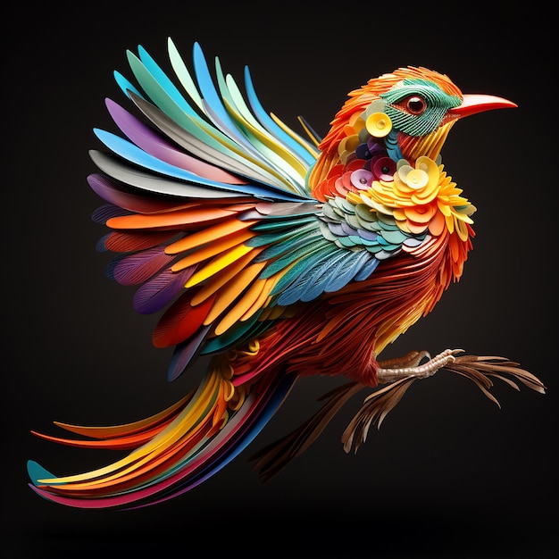 写真 カラフルな鳥の画像 アニメーション