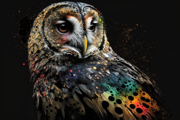 Images of the spotted owl in art