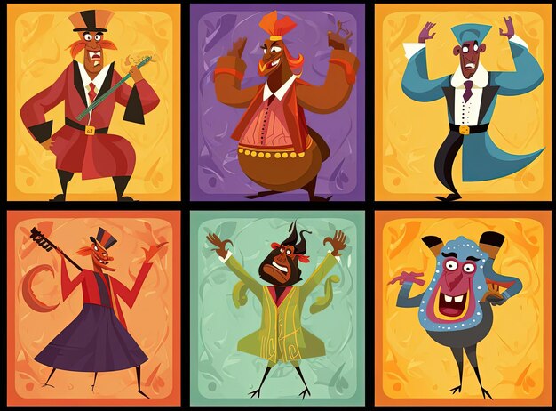 images that spell out cartoon dancing del gabbarol and carnival of barranquia