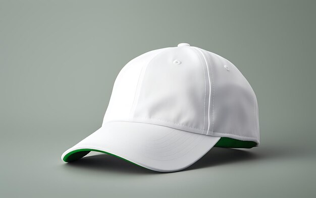 Foto immagini di mock-up di cappello bianco isolato sullo sfondo