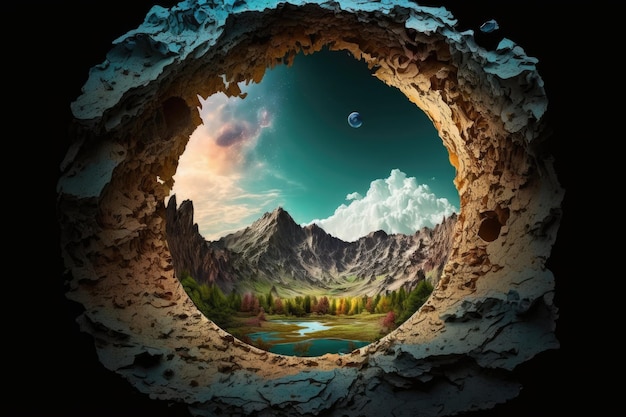 The Imaginary Scenery of a Hole