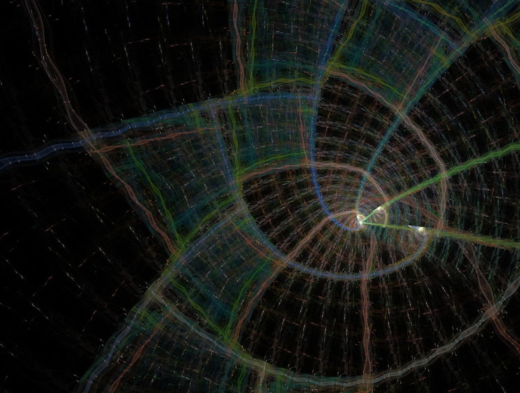 Photo imaginatory fractal abstract background image