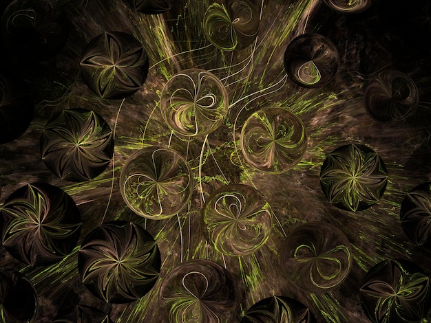 Imaginatory lush fractal abstract background