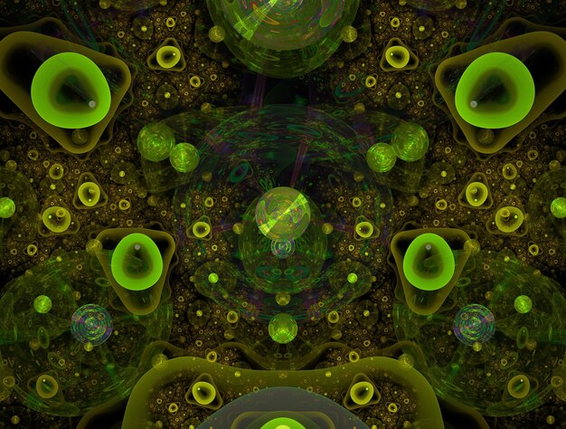 Imaginatory lush fractal texture generated image abstract background