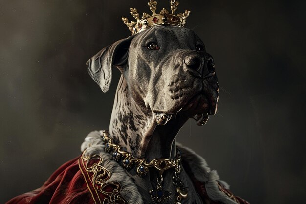 Photo imagine the dignified demeanor of a great dane pup generative ai